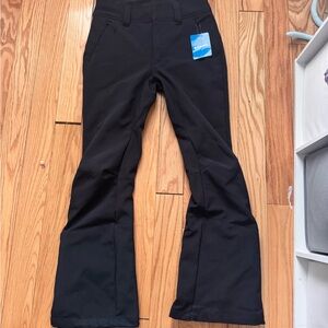 Black ski snow pants
